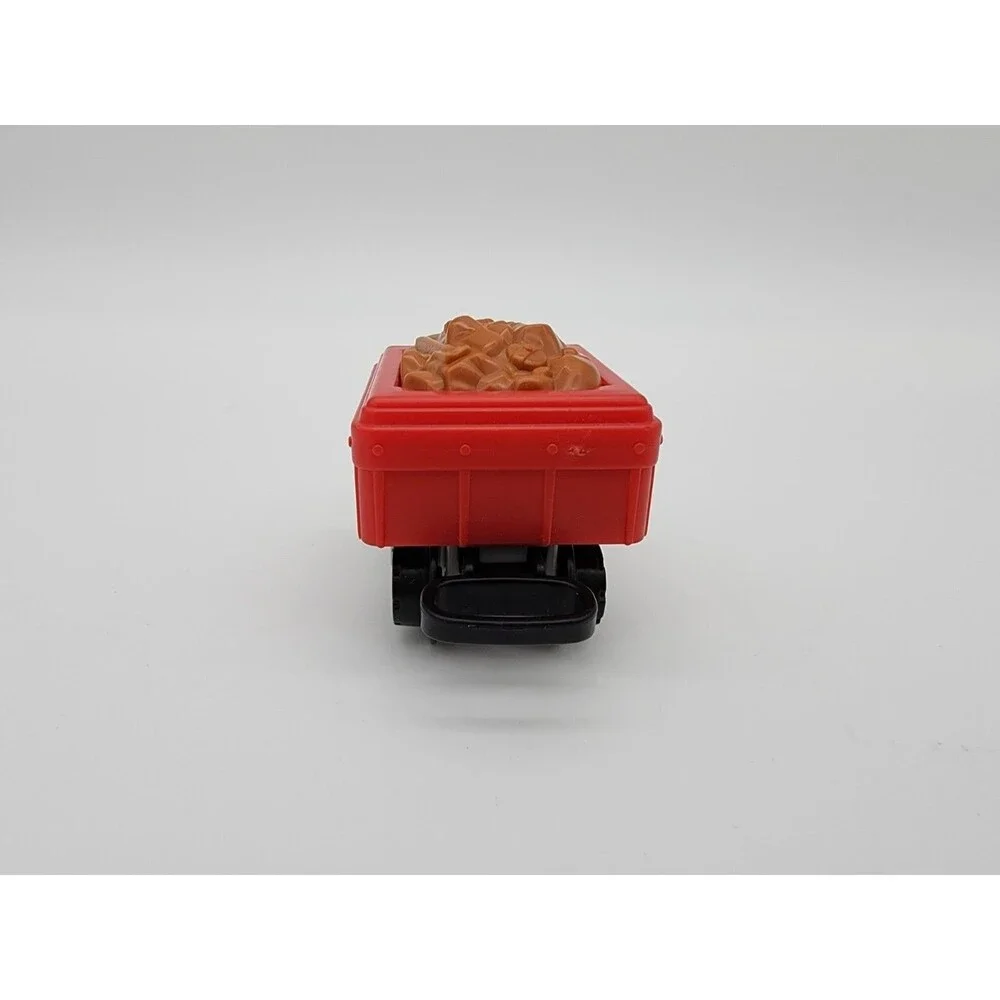 Fisher Price GeoTrax Red Black Steam Train Push Engine With Cargo Cars 3pc Set